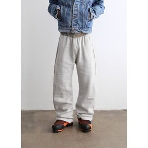 Akimbo Straight-Leg Sweatpants Heather Grey Mens Large 100% Cotton 39439408